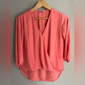 Coral blouse